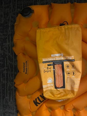 Klymit Insulated Static V Lite sleeping pad for camping or backpacking 3