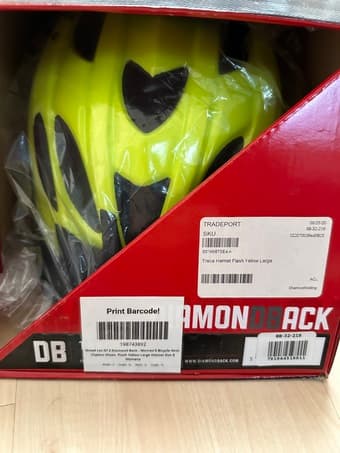 Large Yellow Diamondback Helmet 1