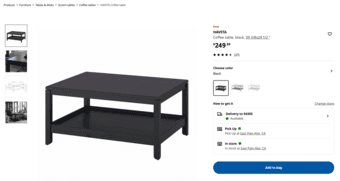 IKEA HAVSTA coffee table for sale 2