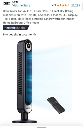 Electric fan with remote 2