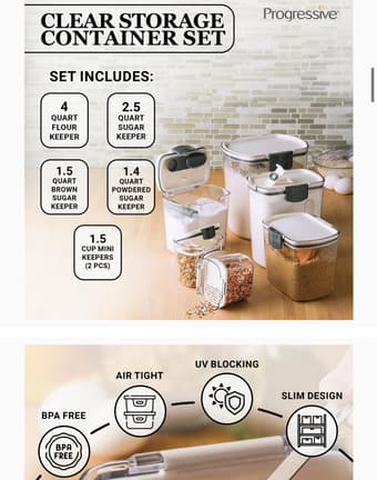 Progressive Prepworks ProKeeper 6 piece kitchen storage containers 2