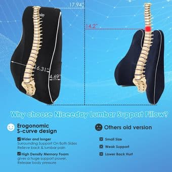 *** Selling Memory Foam Lumbar Support Pillow – Great Price! *** 2