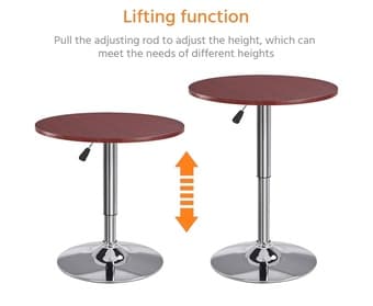 Round High Top Cocktail Table / Pub Table - Adjustable - NEW 2