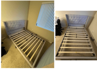 Upholstered Queen size Bed Frame (Santa Clara Pickup) 1