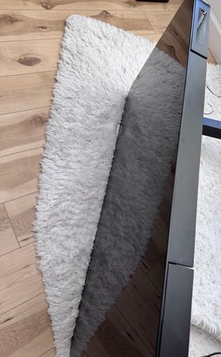 Electronic Airlift Black Tempered Glass Top Standing desk AS NEW 2