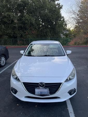 Stanford postdoc selling a pearl white 2015 Mazda 3 i Touring Sedan 4D 2