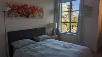 Master bedroom with attached bathroom in Mission Bay 4