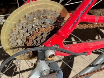 Hybrid bike in need of new inner tube and chain 2