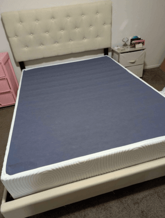 Bed frame, boxspring, mattress set 1