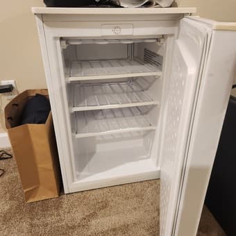 Smart TV with TV stander and Freezer 3