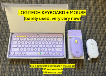 Logitech Keyboard+mouse, barely used! 1