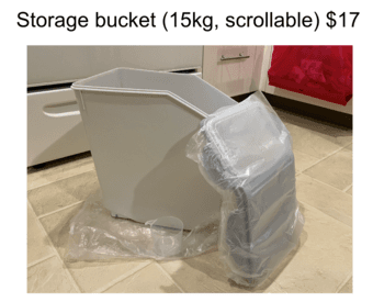 Storage buckets (Completely new/ barely used) 2