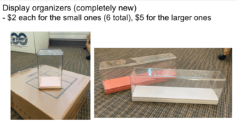 Display organizer/ floating photo frame 1