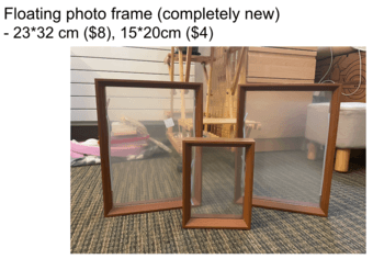Display organizer/ floating photo frame 2