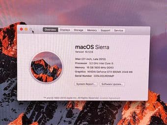 27 inch iMac, 16GB Memory 250GB Storage 2