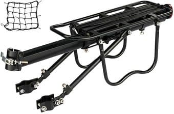 DIRZA Rear Bike Rack Bicycle Cargo Rack Quick Release Adjustable Alloy 1