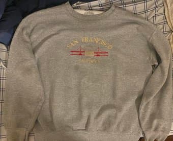 Gray San Francisco Sweater, Men's Large 1