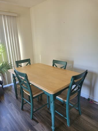 Beautiful and Sturdy Dining Table set with Four Chairs 1