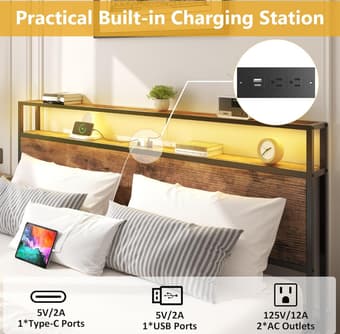 NEW, UNOPENED Lifezone Queen Bed Frame 3