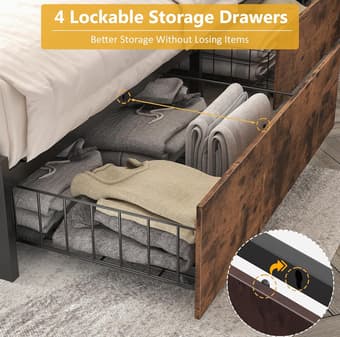 NEW, UNOPENED Lifezone Queen Bed Frame 4