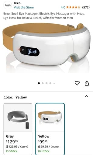 Electric eye massager with heat 1