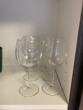 Wine Glasses + Regular Glasses 1
