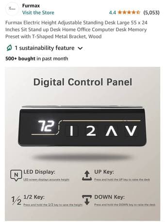 Standing Desk Large 55 x 24 3