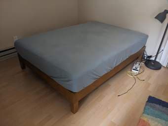 Haugesund Ikea mattress and bed frame (FULL) 2