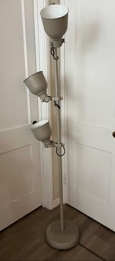 Ikea Hektar floor lamp with 3 spotlights (beige) 1