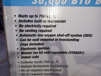 30,000 BTU LNG shop heater 2