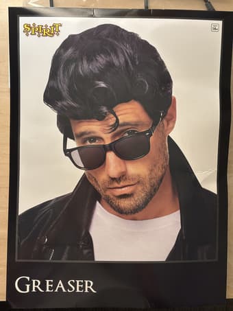 Black / Silver Wig for Halloween Costume 1