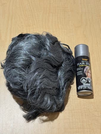 Black / Silver Wig for Halloween Costume 2