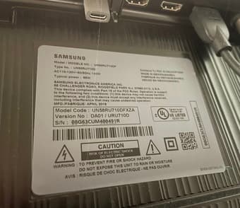 TV Samsung un58ru710d, 58", 4K 2