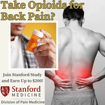 Research participants wanted for PAID Opioid & Pain Study at Stanford! 1