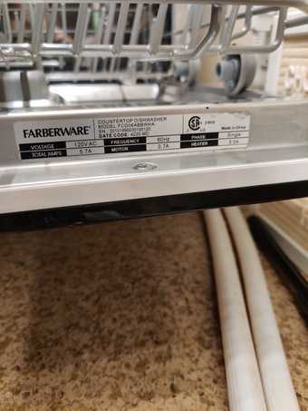 Farberware countertop dishwasher w/ free faucet pipe 2