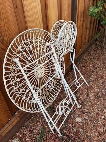 French garden table & chair, foldable 2
