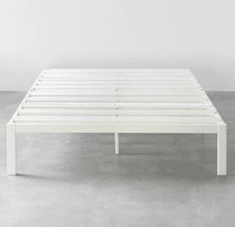 Full size metal bed frame - White 1