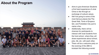 One-week culture exchange trip at the end of 2024 3