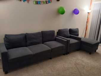 Shintenchi 79 Inch Convertible Sectional Sofa Couch 1