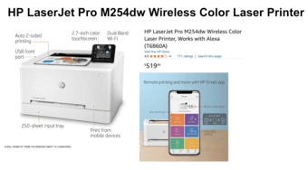 Almost new HP LaserJet Pro Color laser printer 3