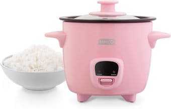 Mini Rice Cooker (pink) with Removable Nonstick Pot 1