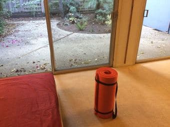 1-Inch High Density Exercise Yoga Mat with Strap 2