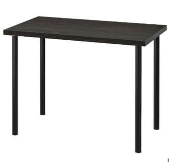 IKEA computer desk (black, wood/metal) 1
