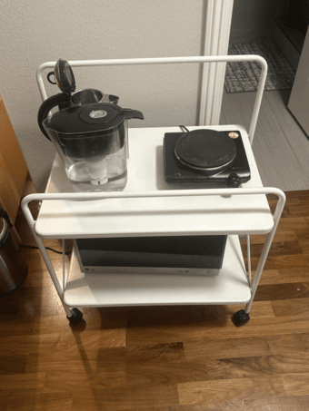 IKEA side table on casters for sale 1