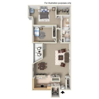 Short-Term Rental January, 2025 at Oak Creek 1B1B Apartments, Stanford 1