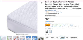 Full size mattress topper + cover for EVGR bed 2