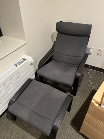 POÄNG Armchair and ottoman 1