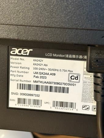 Acer 23.8" Full HD Monitor 2
