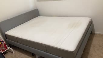 Bed frame and mattress, queen size 1