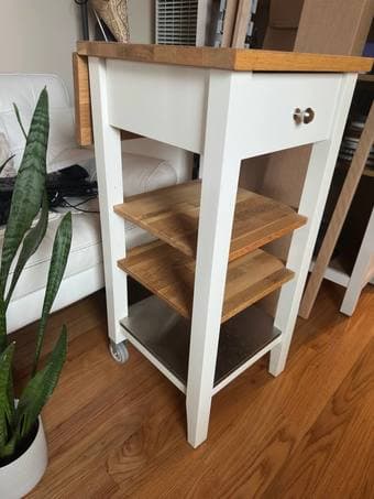 Ikea STENSTORP trolley, white/oak 1